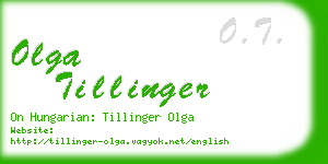 olga tillinger business card